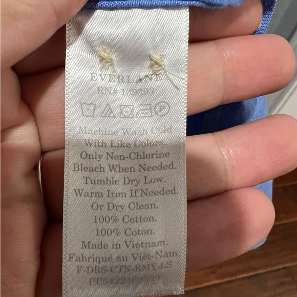 Everlane The Field Dress Oversized Shirt Dress Blue - Picture 7 of 10